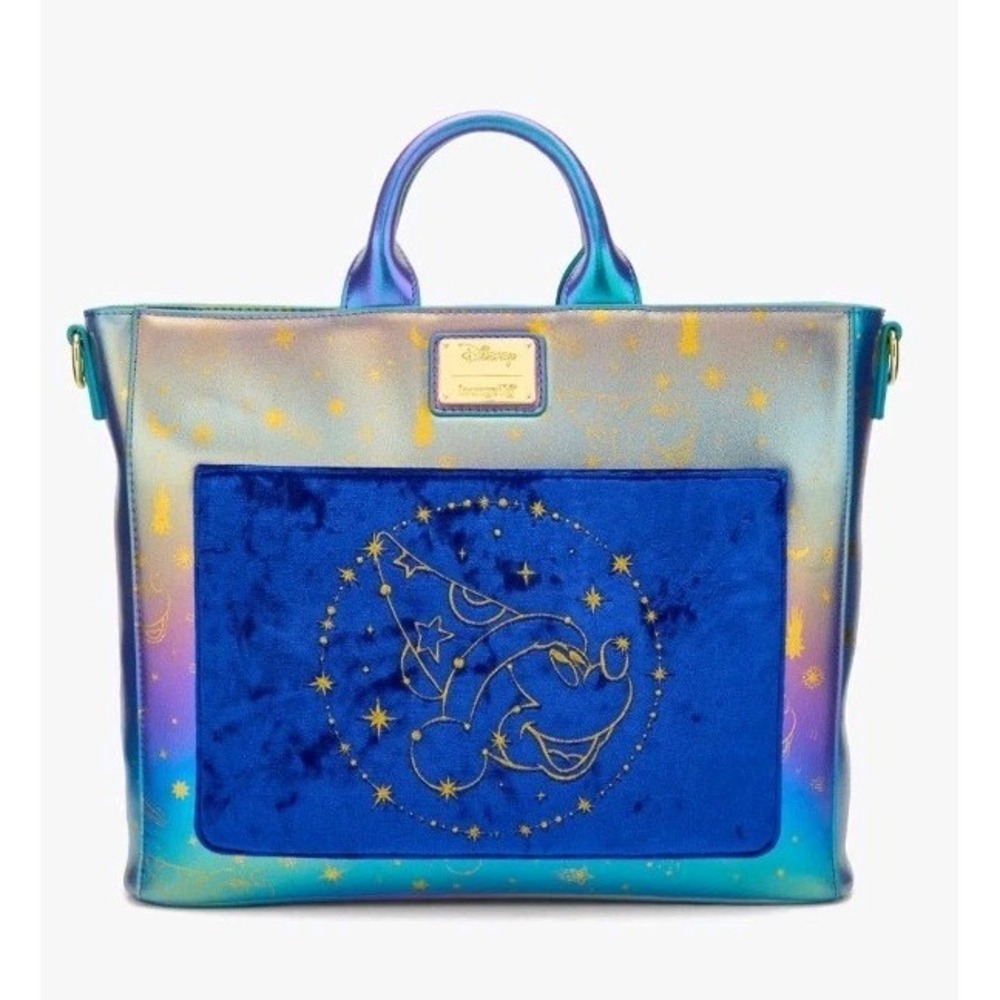 Loungefly Disney Fantasia Sorcerer Mickey Convertible Backpack & Tote Crossbody - Picture 2 of 4